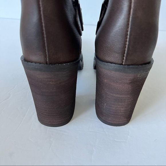 Chinese Laundry Women's Brown Chunky Heel Leafy Boot Size 7 1/2 - Picture 6 of 9